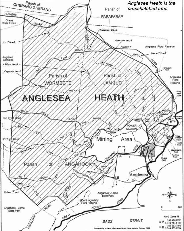 Map of Anglesea Heathland
