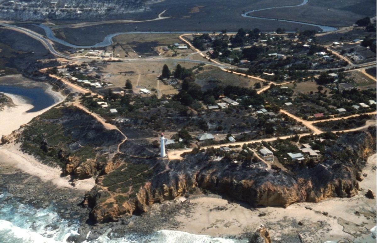 Aireys Inlet after 1983 Ash Wednesday fires
