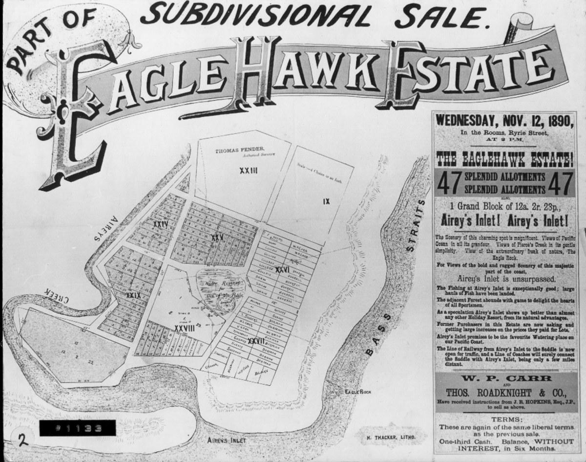 Eagle Hawk Estate subdivision sale notice